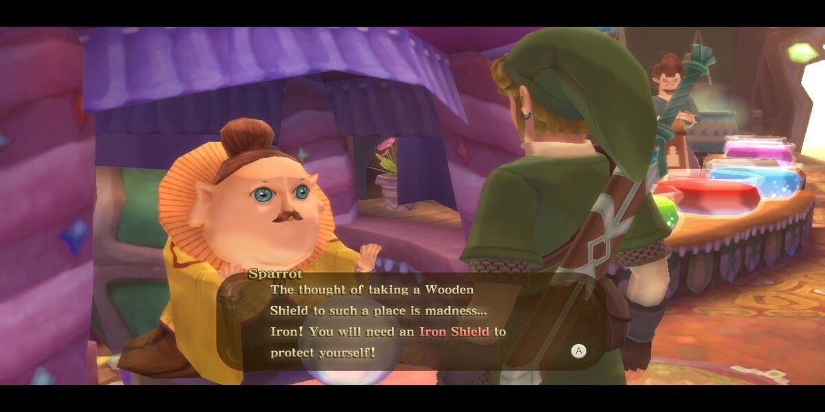 Link talking to the fortune teller