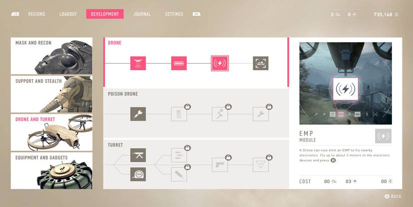 EMP Module perk description