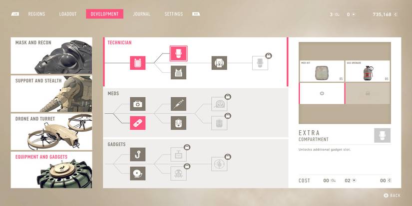 Extra Compartement perk description
