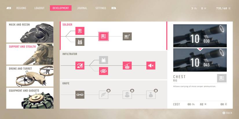 Chest Rig perk description