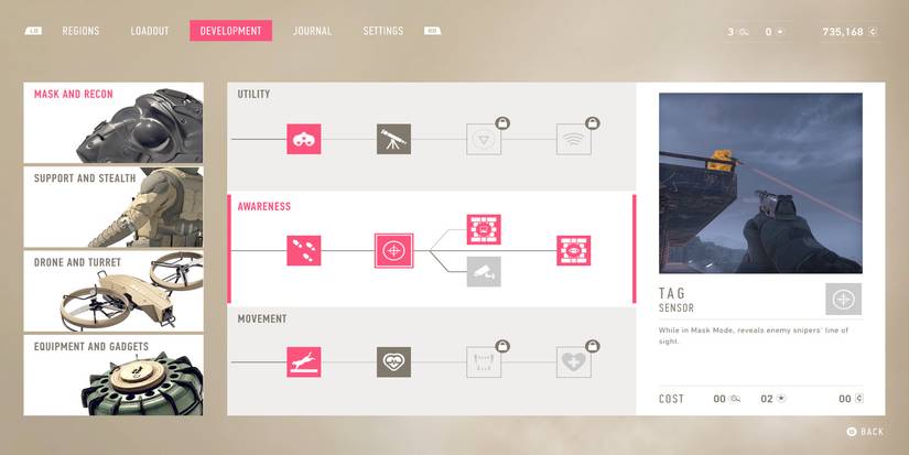 Tag Sensor perk description