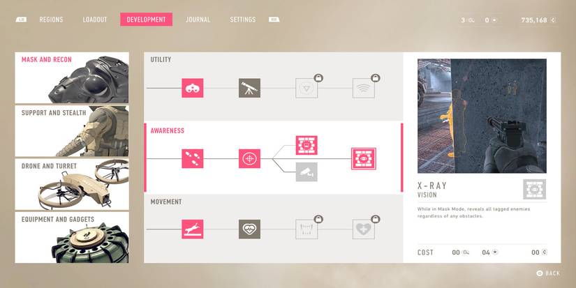 X-Ray Vision perk description