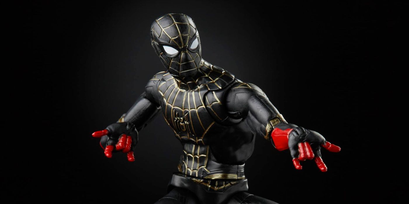 spider-man no way home suit black and gold