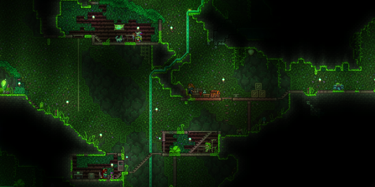 dark green underground biome.