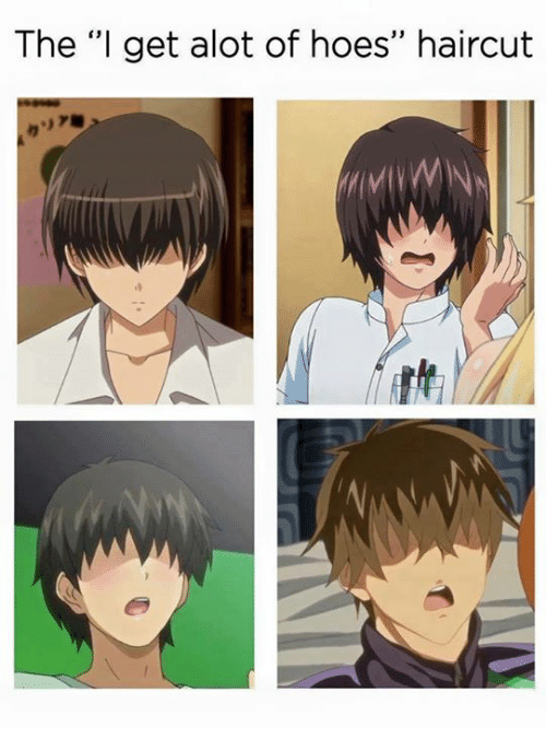 Anime boys with shaggy hair get girls