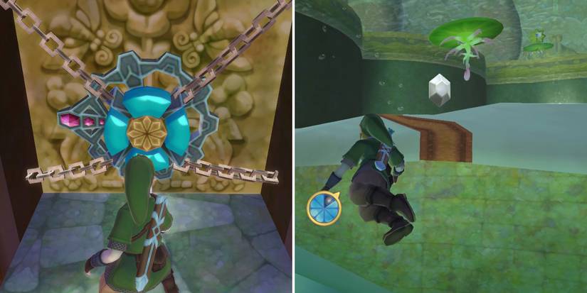 How to solve the directional lock in The Legend of Zelda: Skyward Sword HD's Ancient Cistern dungeon