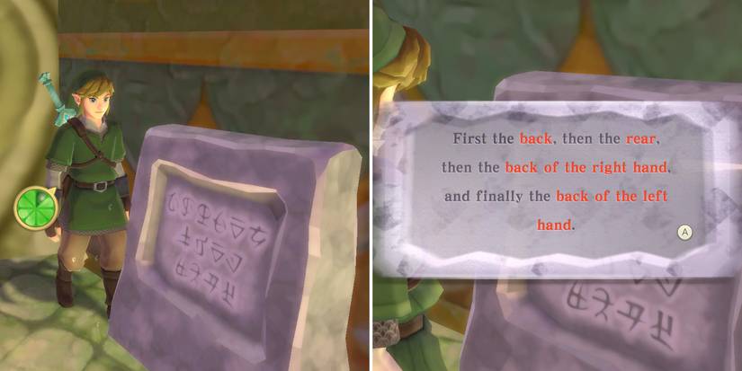 How to solve the directional lock in The Legend of Zelda: Skyward Sword HD's Ancient Cistern dungeon