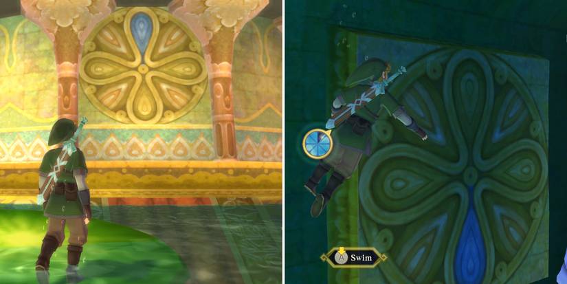 How to solve the directional lock in The Legend of Zelda: Skyward Sword HD's Ancient Cistern dungeon