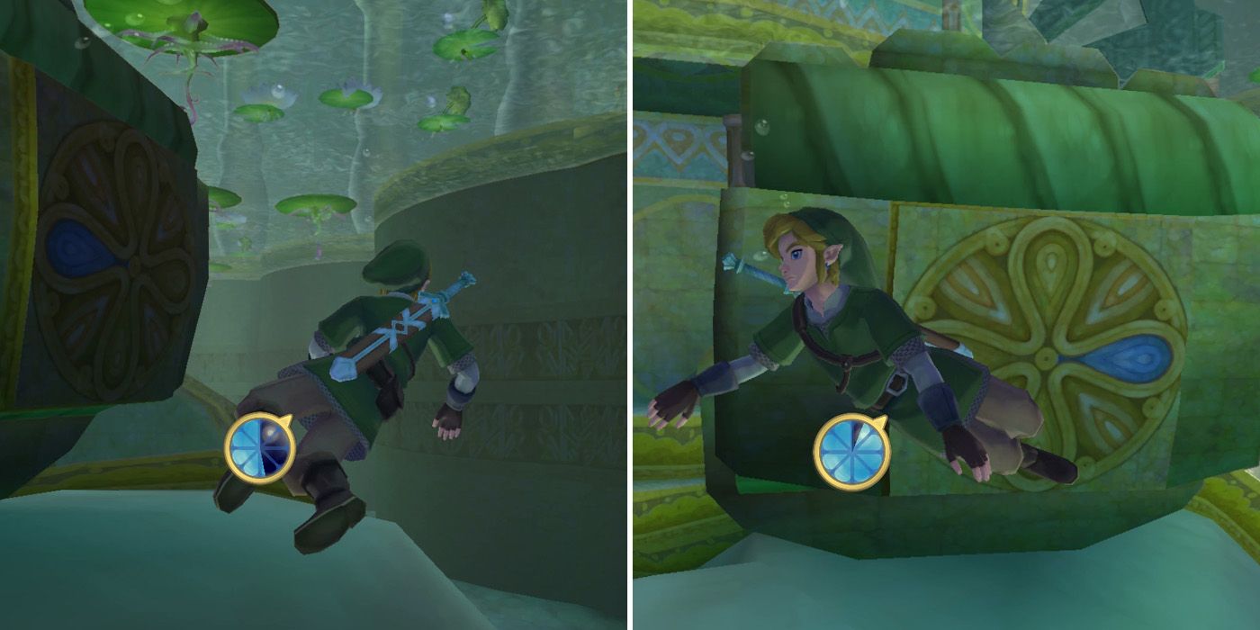 How to solve the directional lock in The Legend of Zelda: Skyward Sword HD's Ancient Cistern dungeon