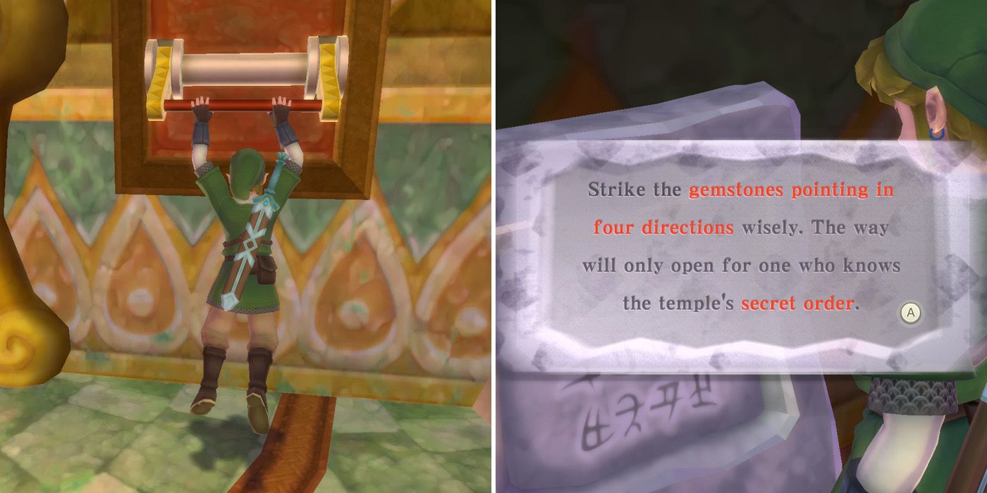 How to solve the directional lock in The Legend of Zelda: Skyward Sword HD's Ancient Cistern dungeon