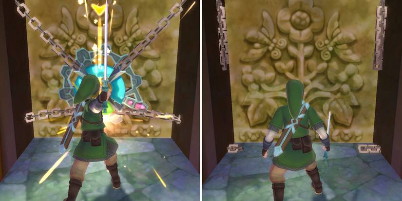 How to solve the directional lock in The Legend of Zelda: Skyward Sword HD's Ancient Cistern dungeon