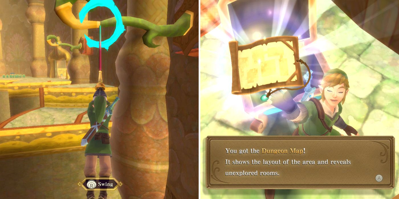 How to get the dungeon map in The Legend of Zelda: Skyward Sword HD's Ancient Cistern dungeon