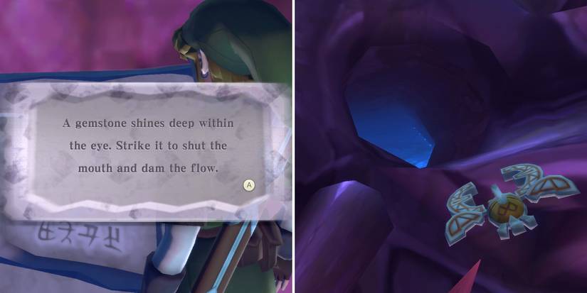 How to get the Blessed Idol boss key in The Legend of Zelda: Skyward Sword HD's Ancient Cistern dungeon