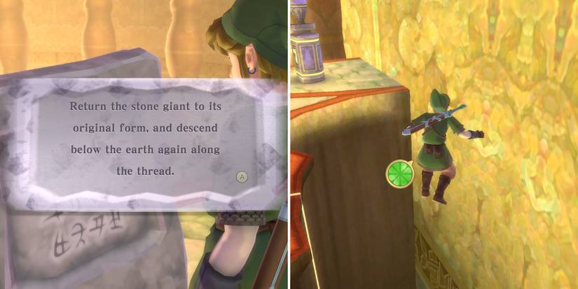 How to get the Blessed Idol boss key in The Legend of Zelda: Skyward Sword HD's Ancient Cistern dungeon