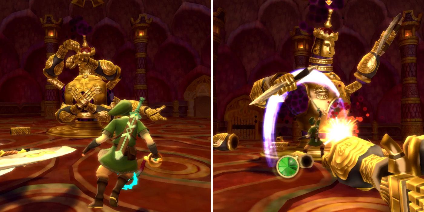 How to beat Koloktos in The Legend of Zelda: Skyward Sword HD's Ancient Cistern dungeon