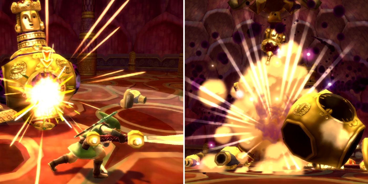 How to beat Koloktos in The Legend of Zelda: Skyward Sword HD's Ancient Cistern dungeon