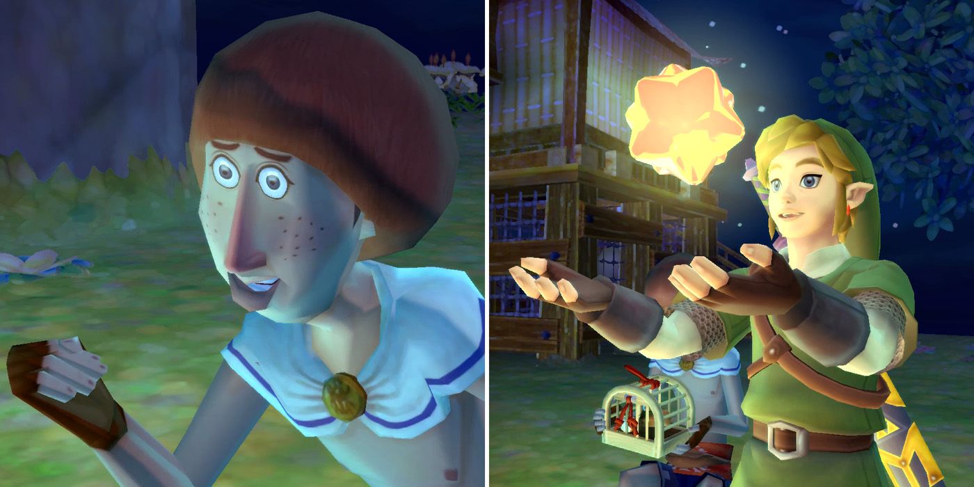 Claiming the reward in the Beedle's Missing Beetle side quest in The Legend of Zelda: Skyward Sword HD
