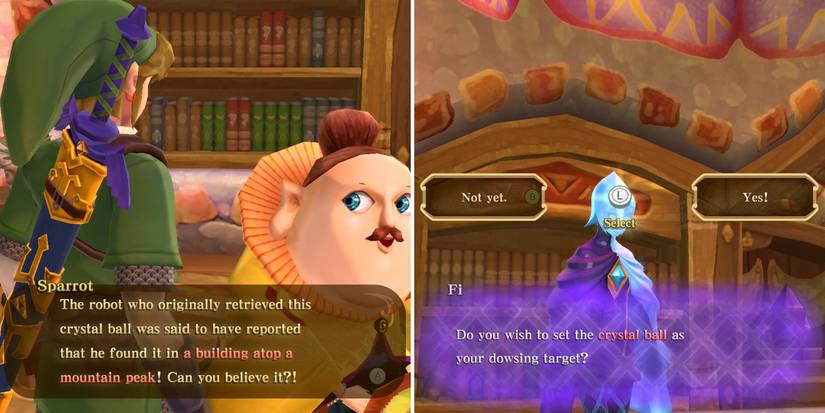 Hot to start the Broken Crystal Ball side quest in The Legend of Zelda: Skyward Sword HD