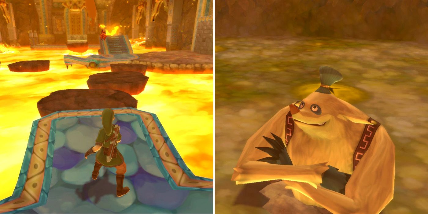 The first room of the Earth Temple in The Legend of Zelda: Skyward Sword HD