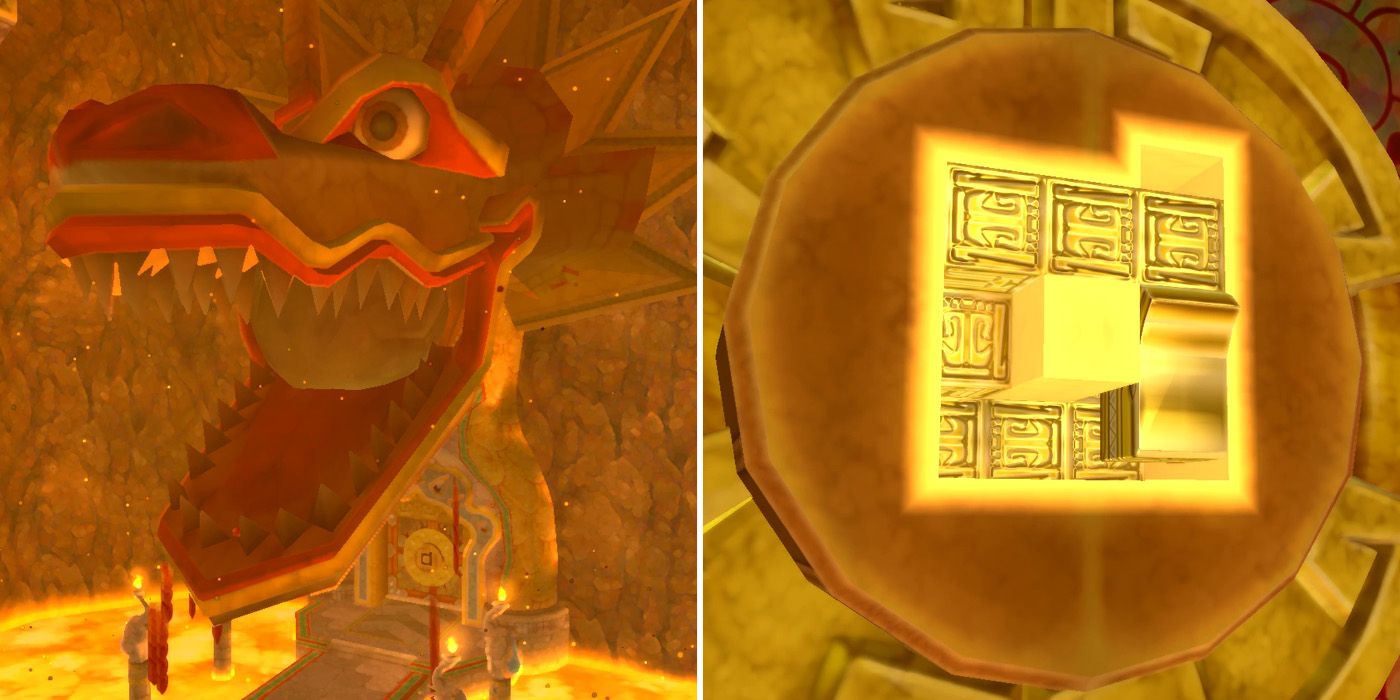 Opening the Boss Door in the Earth Temple in The Legend of Zelda: Skyward Sword HD