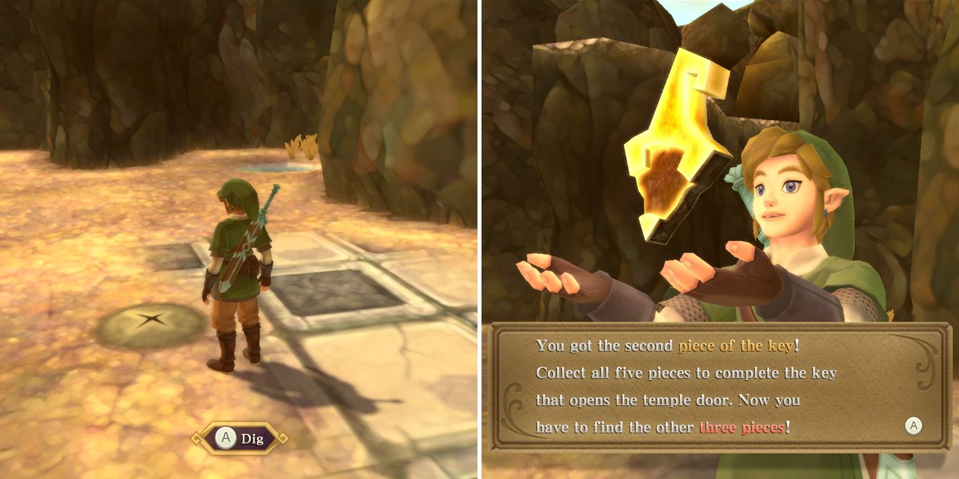 Obtaining the second key piece in The Legend of Zelda: Skyward Sword HD