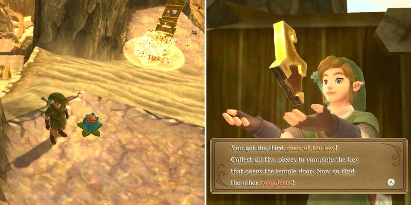 Obtaining the third key piece in The Legend of Zelda: Skyward Sword HD