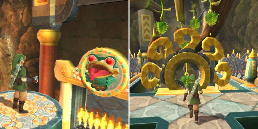 How to get the second small key in The Legend of Zelda: Skyward Sword HD's Fire Sanctuary dungeon