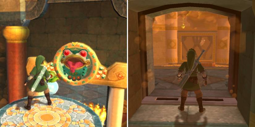 How to get the second small key in The Legend of Zelda: Skyward Sword HD's Fire Sanctuary dungeon