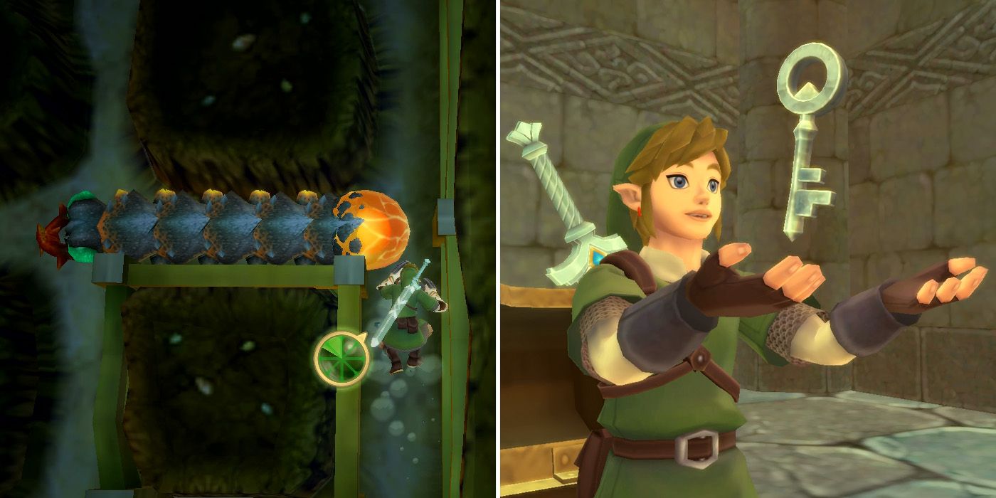 How to get the third small key in The Legend of Zelda: Skyward Sword HD's Fire Sanctuary dungeon