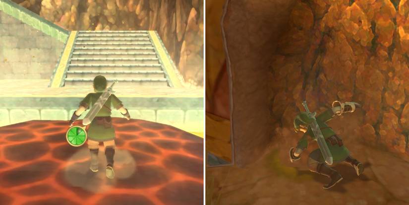 How to get the Mysterious Crystals boss key in The Legend of Zelda: Skyward Sword HD's Fire Sanctuary dungeon