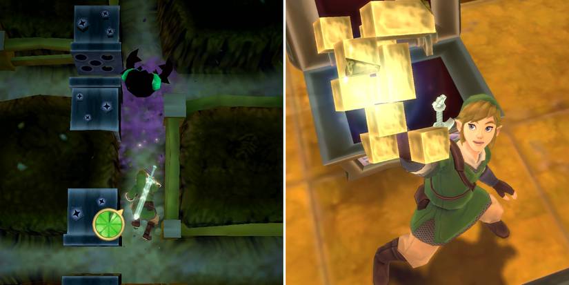 How to get the Mysterious Crystals boss key in The Legend of Zelda: Skyward Sword HD's Fire Sanctuary dungeon