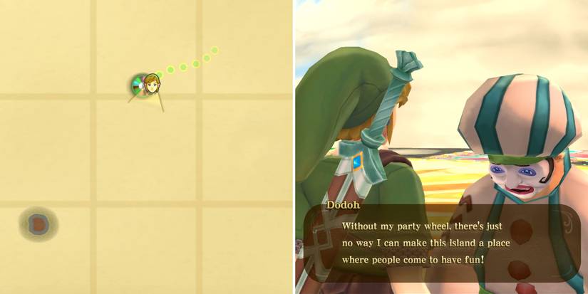 Initiating the Fixing Fun Fun Island side quest in The Legend of Zelda: Skyward Sword HD