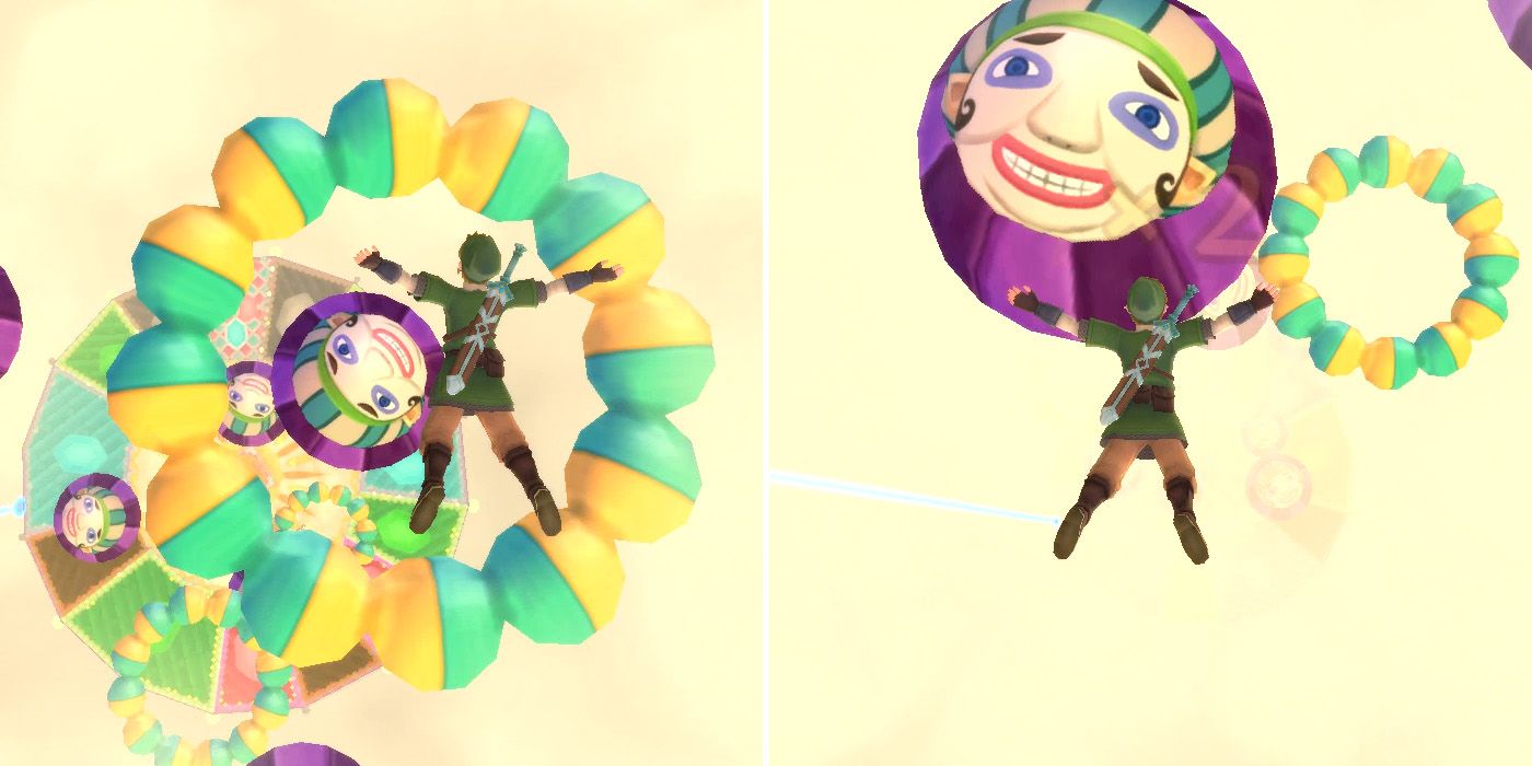 The fortune rings and Dodoh balls found in The Legend of Zelda: Skyward Sword HD's skydiving mini-game