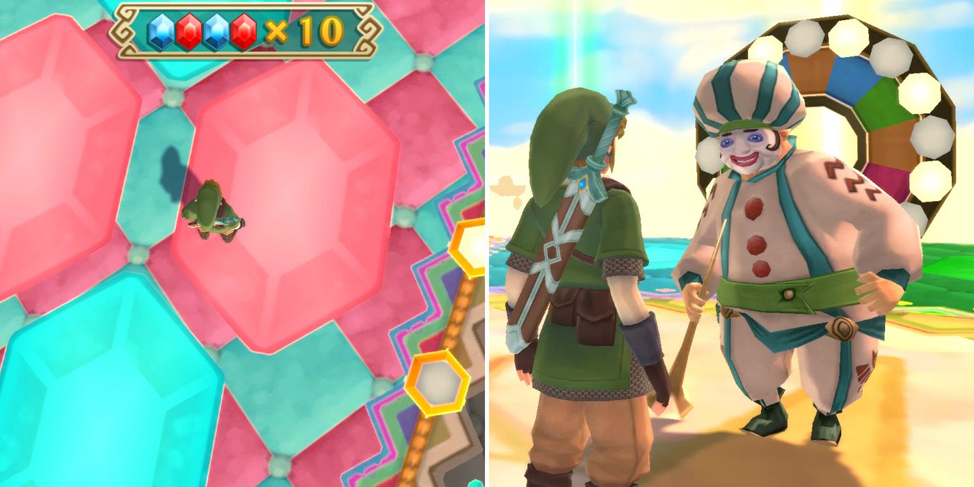 Landing on the fifty Rupee segment of the wheel in The Legend of Zelda: Skyward Sword HD's skydiving mini-game