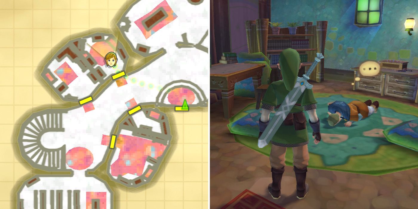 Initiating the Fledge's Workout side quest in The Legend of Zelda: Skyward Sword HD