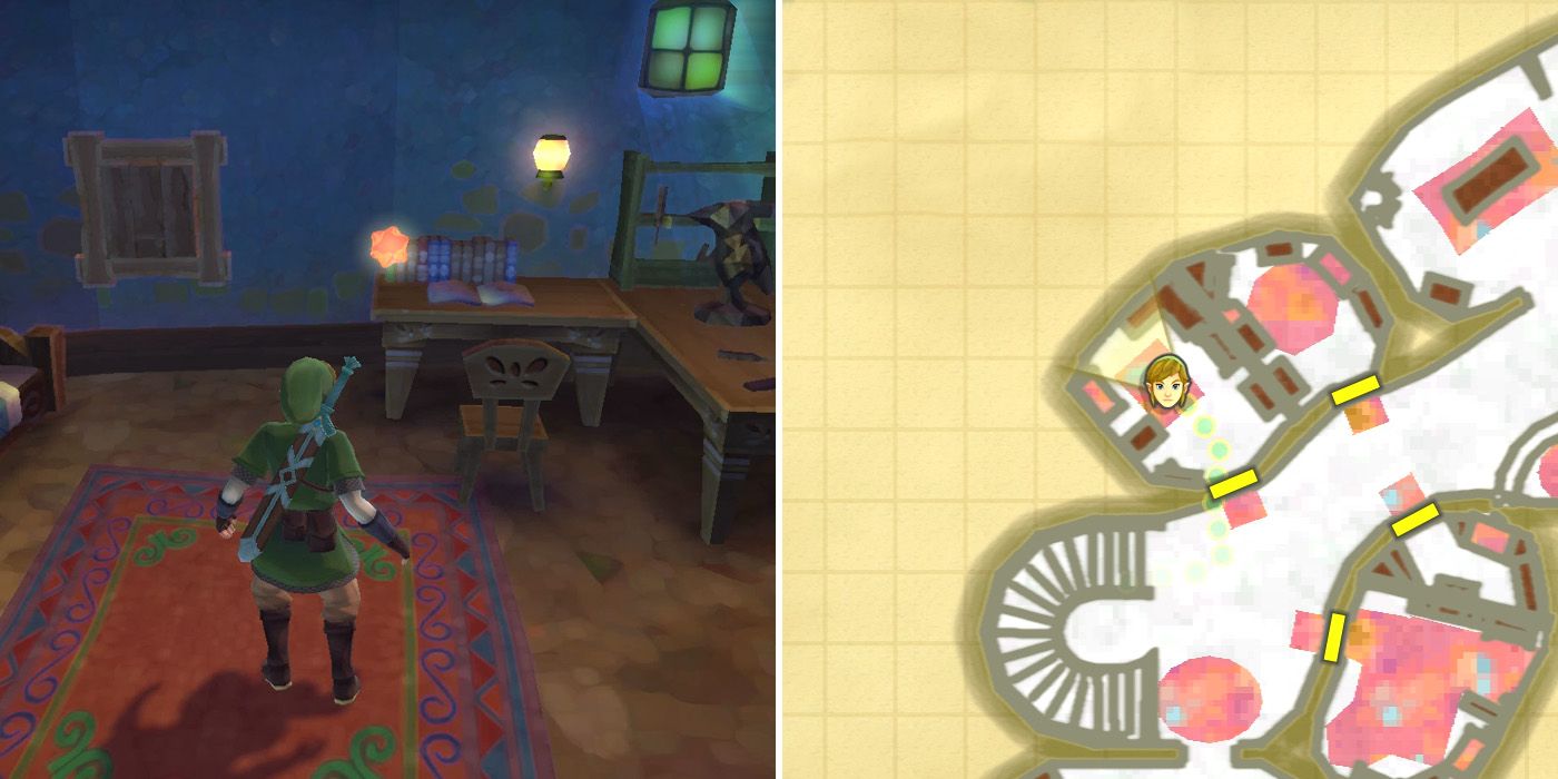 The location of a loose Gratitude Crystal in The Legend of Zelda: Skyward Sword HD
