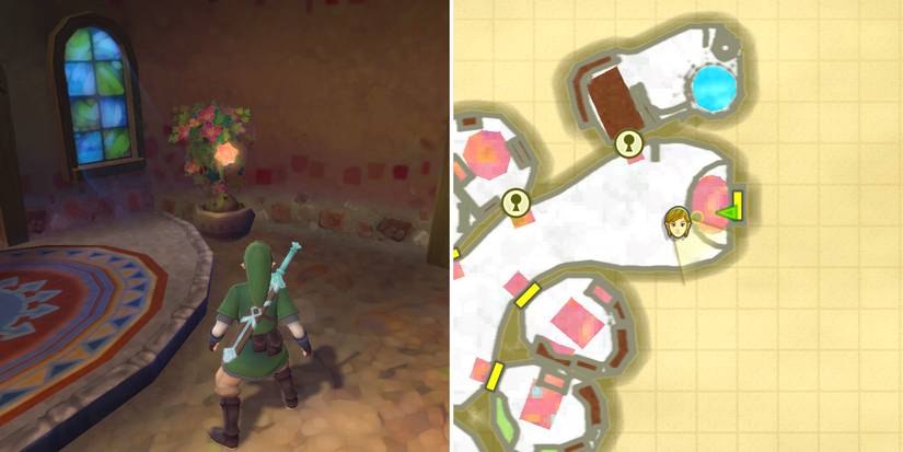 The location of a loose Gratitude Crystal in The Legend of Zelda: Skyward Sword HD