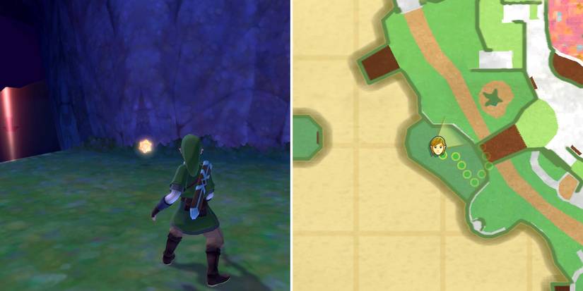 The location of a loose Gratitude Crystal in The Legend of Zelda: Skyward Sword HD