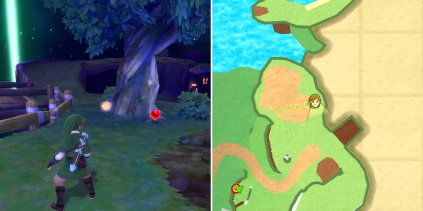 The location of a loose Gratitude Crystal in The Legend of Zelda: Skyward Sword HD