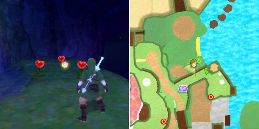 The location of a loose Gratitude Crystal in The Legend of Zelda: Skyward Sword HD