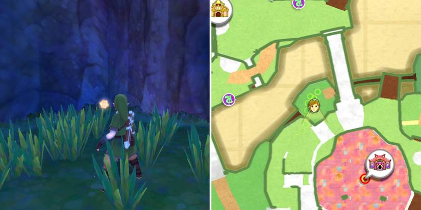 The location of a loose Gratitude Crystal in The Legend of Zelda: Skyward Sword HD