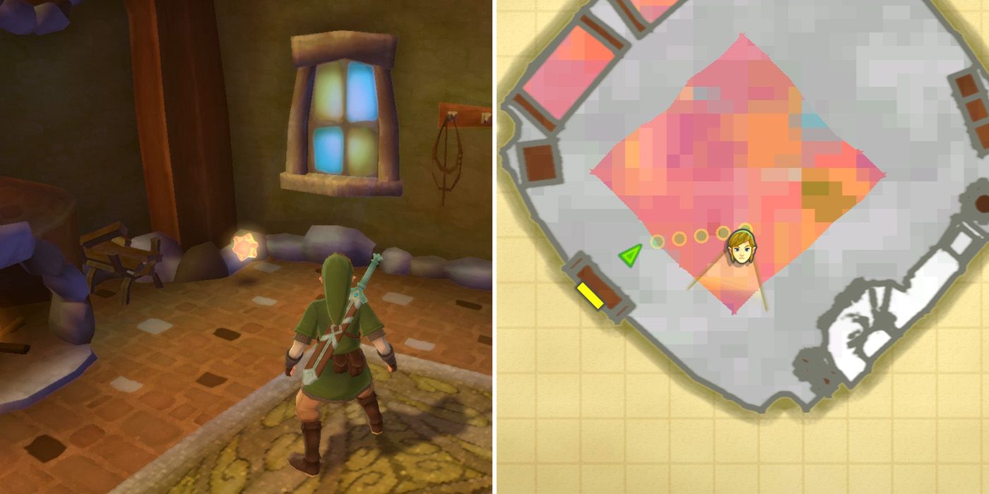 The location of a loose Gratitude Crystal in The Legend of Zelda: Skyward Sword HD