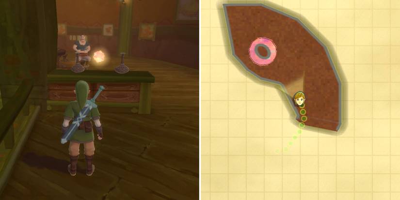 The location of a loose Gratitude Crystal in The Legend of Zelda: Skyward Sword HD