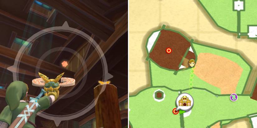 The location of a loose Gratitude Crystal in The Legend of Zelda: Skyward Sword HD