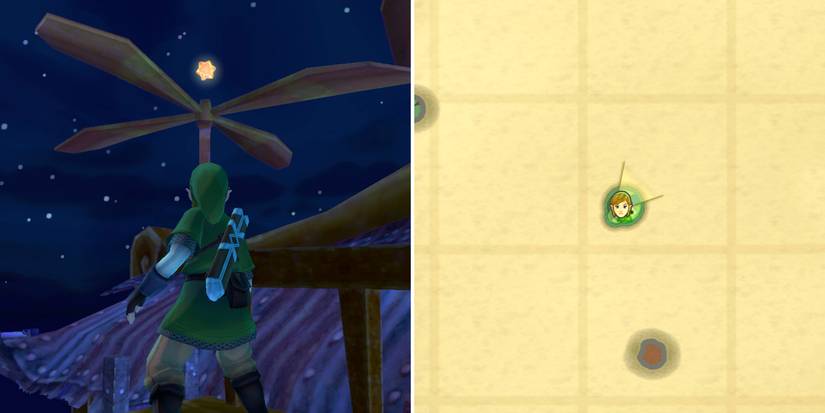 The location of a loose Gratitude Crystal in The Legend of Zelda: Skyward Sword HD