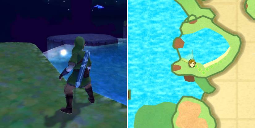The location of a loose Gratitude Crystal in The Legend of Zelda: Skyward Sword HD