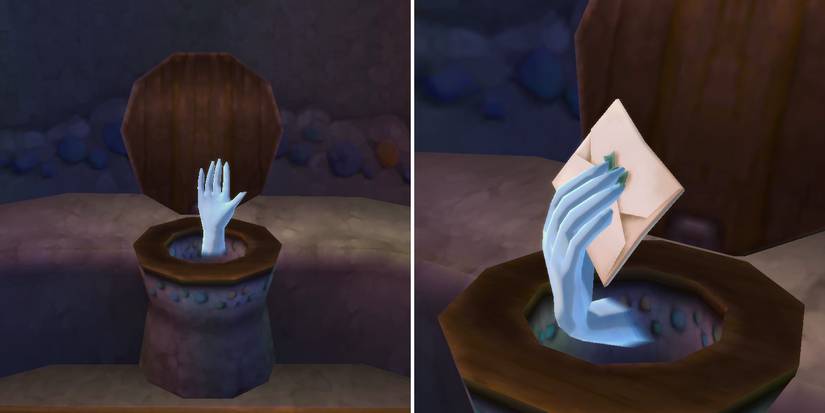 Link gives Cawlin's love letter to the ghost in the Haunted Restroom side quest in The Legend of Zelda: Skyward Sword HD