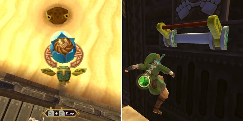 The first chamber of the Lanayru Mining Facility dungeon in The Legend of Zelda: Skyward Sword HD