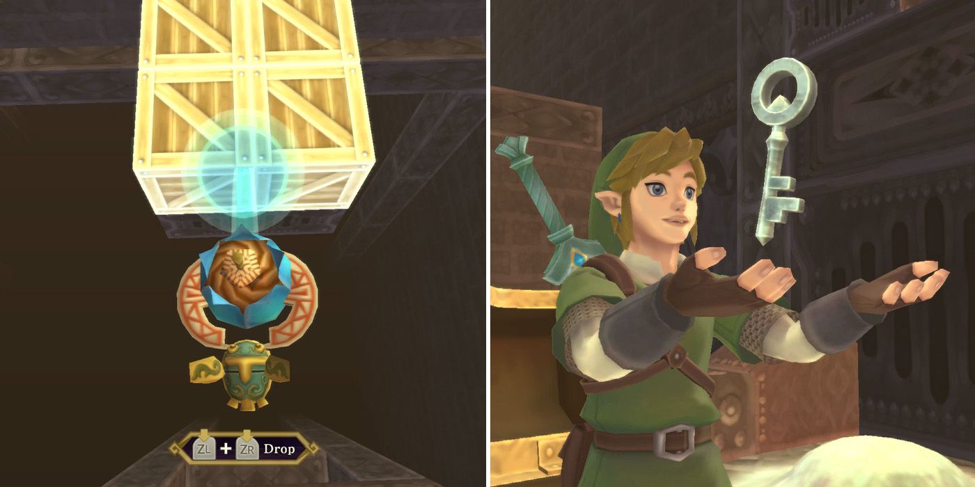 The third chamber of the Lanayru Mining Facility dungeon in The Legend of Zelda: Skyward Sword HD