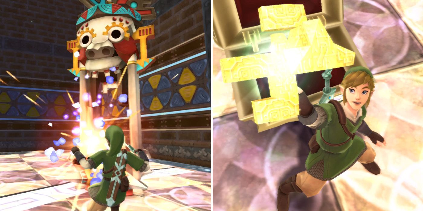 Obtaining the Ancient Circuit in the Lanayru Mining Facility dungeon in The Legend of Zelda: Skyward Sword HD
